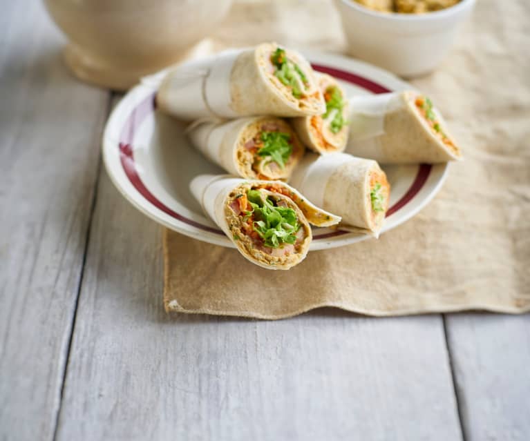 Wraps mit Curry-Huhn