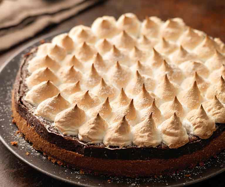 Cheesecake de chocolate con merengue Cheesecake de chocolate con merengue