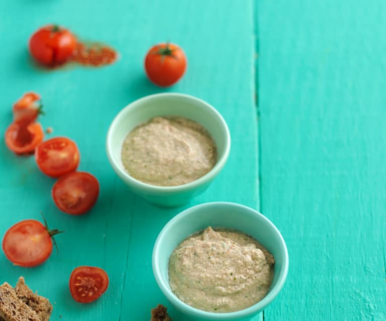 Dip de tomate e queijo-creme Dip de tomate e queijo-creme