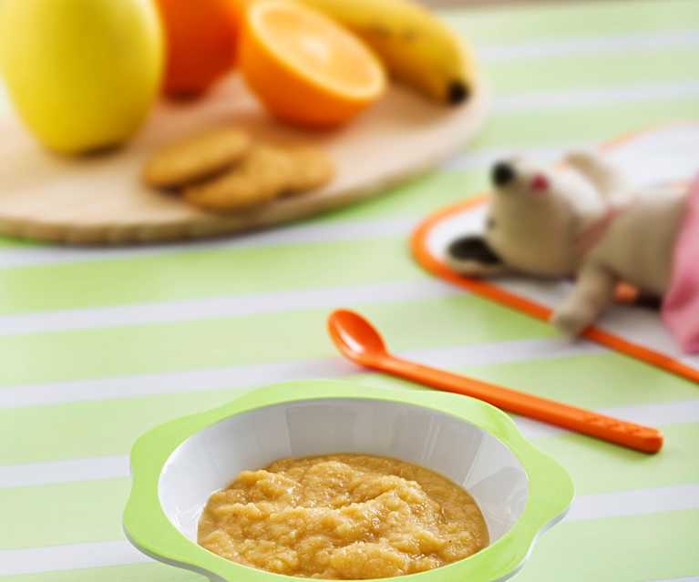 Przecier jabłkowo-bananowy z sokiem pomarańczowym Przecier jabłkowo-bananowy z sokiem pomarańczowym