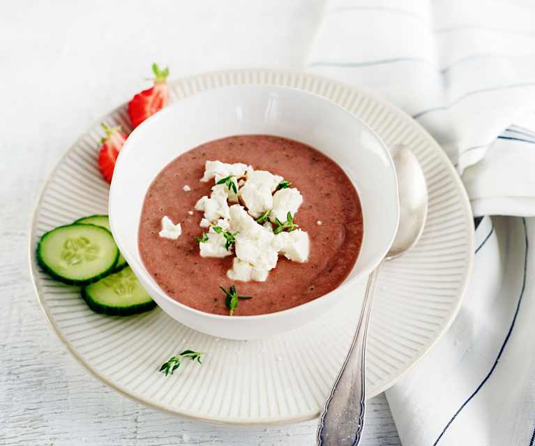 Erdbeergazpacho mit Feta Erdbeergazpacho mit Feta