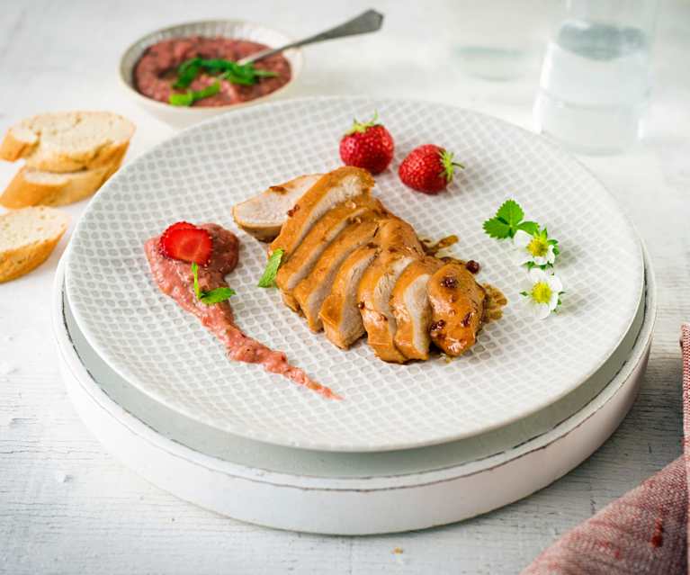 Hühnerfilets mit Erdbeersalsa Hühnerfilets mit Erdbeersalsa