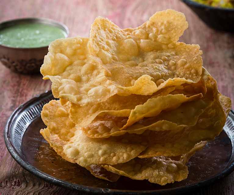 Pappadums with mint and coriander chutney Cookidoo® the official