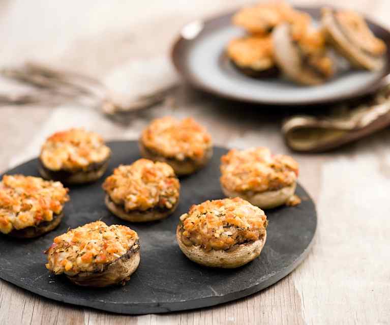 Pieczarki zapiekane z kozim serem Pieczarki zapiekane z kozim serem