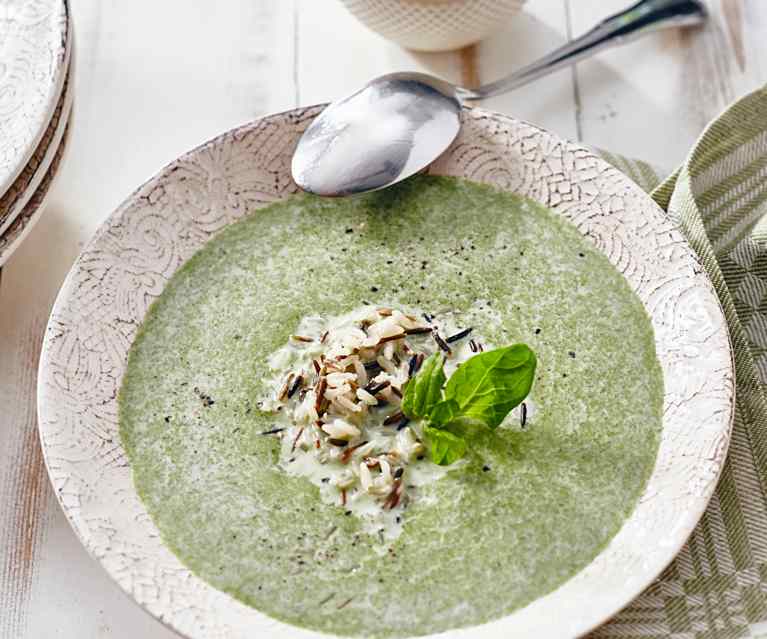 Spinatsuppe mit Wildreis Spinatsuppe mit Wildreis