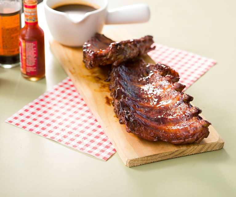 Costillas con salsa de miel y bourbon Costillas con salsa de miel y bourbon
