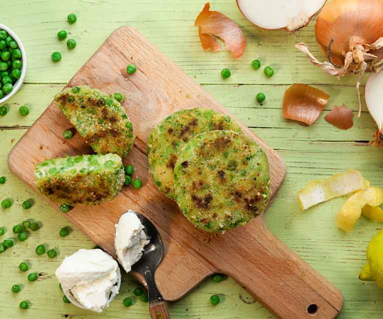 Burger piselli e ricotta Burger piselli e ricotta