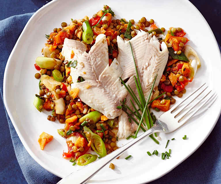 Forelle mit Linsensalat Forelle mit Linsensalat