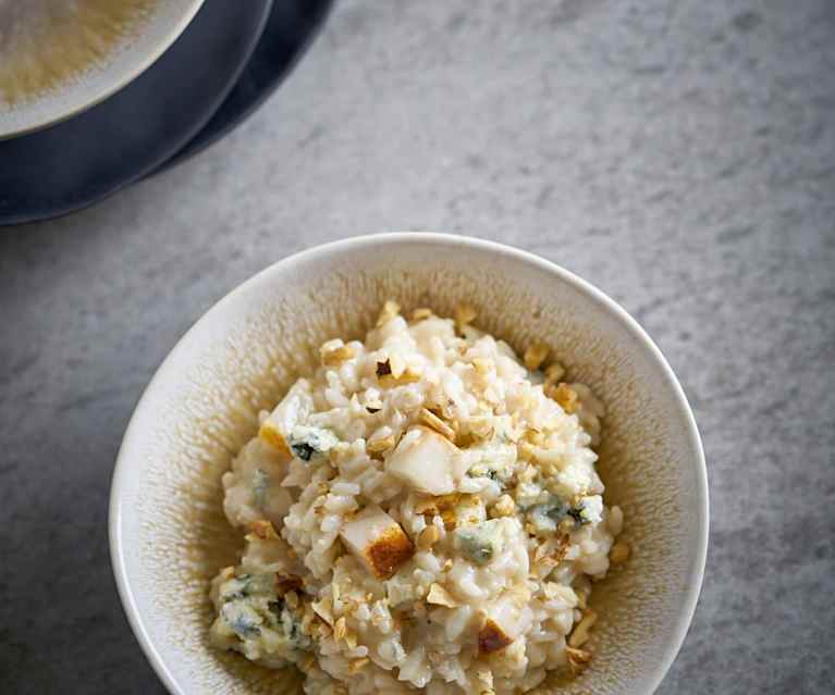 Risoto de pera, noz e gorgonzola Risoto de pera, noz e gorgonzola