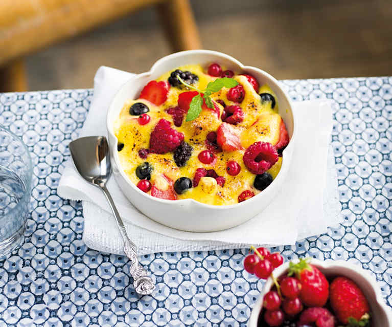 Gratin au sabayon et fruits rouges Gratin au sabayon et fruits rouges