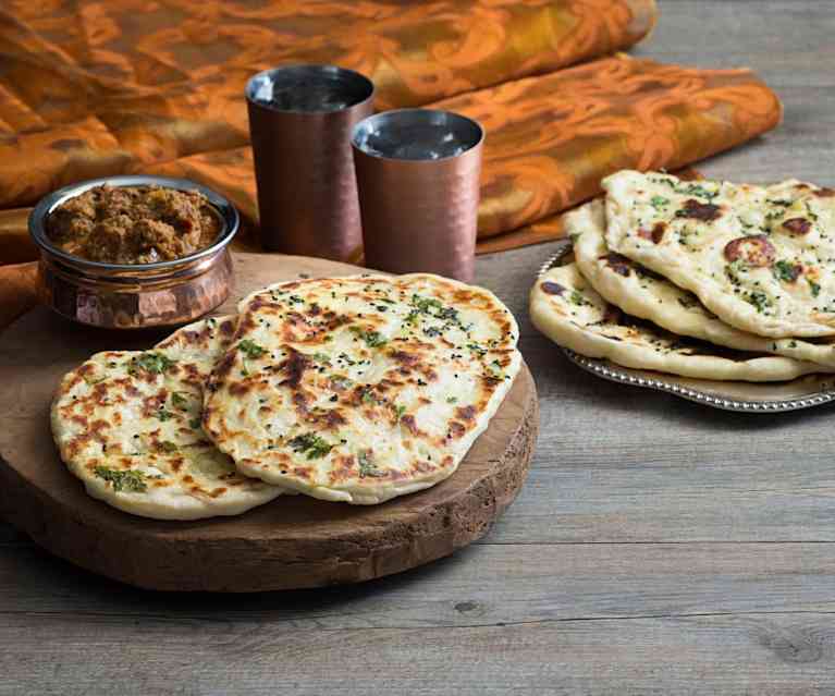 Garlic and coriander naan Garlic and coriander naan
