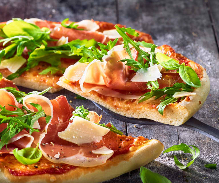 Pizza Mit Rucola Und Parmaschinken Cookidoo La Plataforma De Recetas Oficial De Thermomix