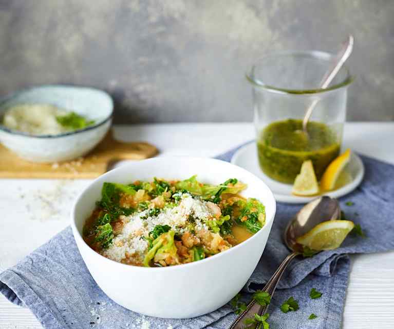 Ribollita mit Petersilien-Zitronen-Öl Ribollita mit Petersilien-Zitronen-Öl