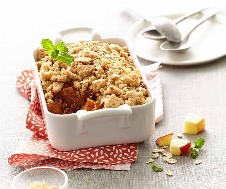 Crumble pomme, mangue et canneberge Crumble pomme, mangue et canneberge