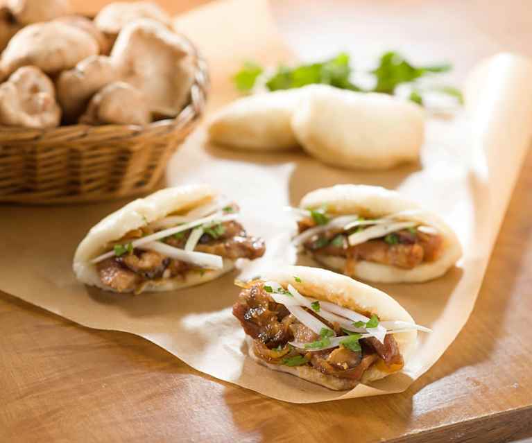 Bao buns de secreto ibérico Bao buns de secreto ibérico
