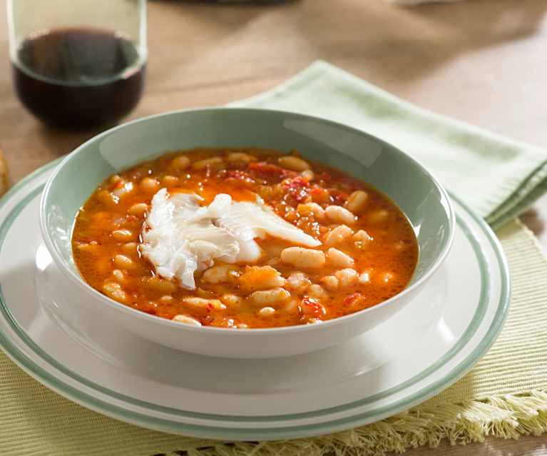 Alubias con bacalao Alubias con bacalao