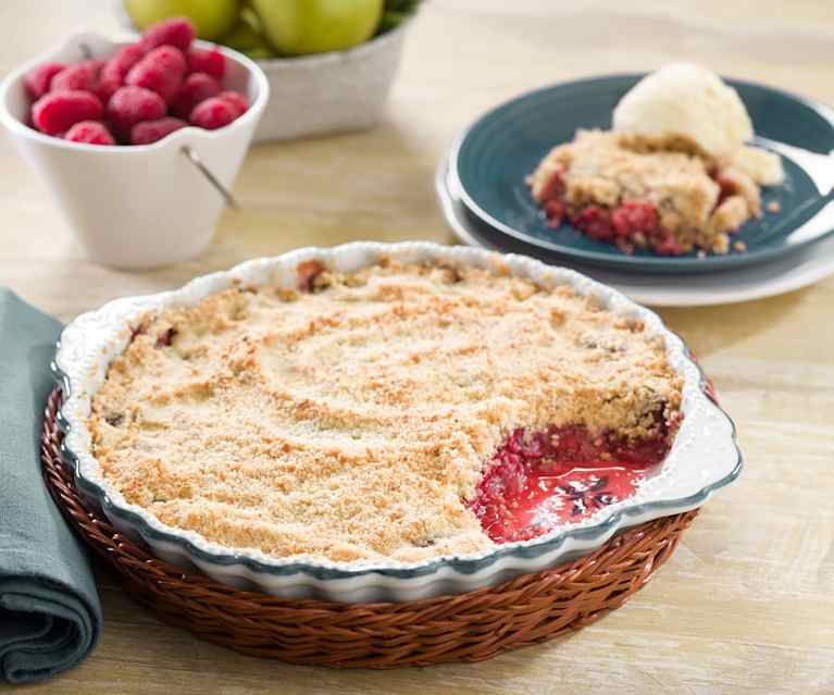 Crumble de manzana y frambuesas Crumble de manzana y frambuesas