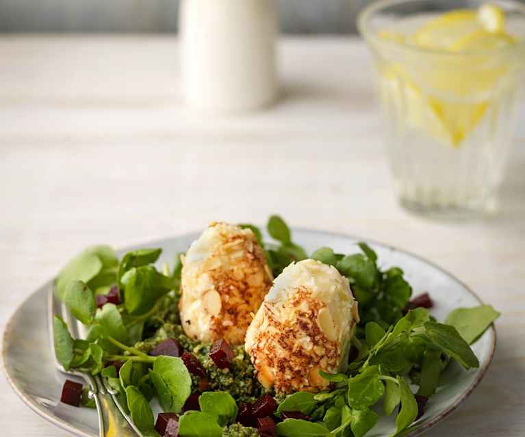 Goats Cheese Eggs with Watercress and Beetroot Cookidoo® the