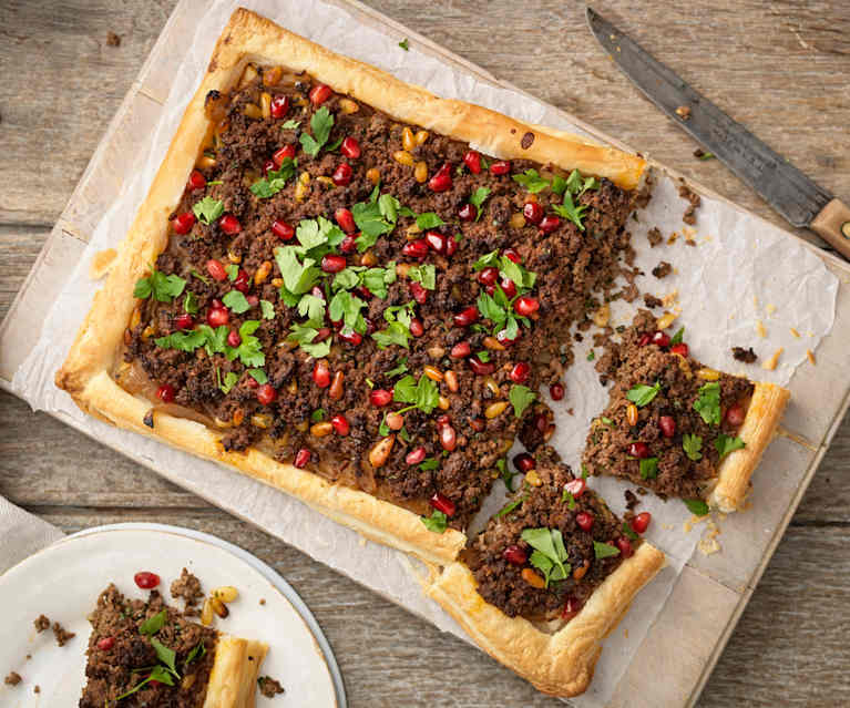 Tarta de hojaldre y cordero - Líbano Tarta de hojaldre y cordero - Líbano