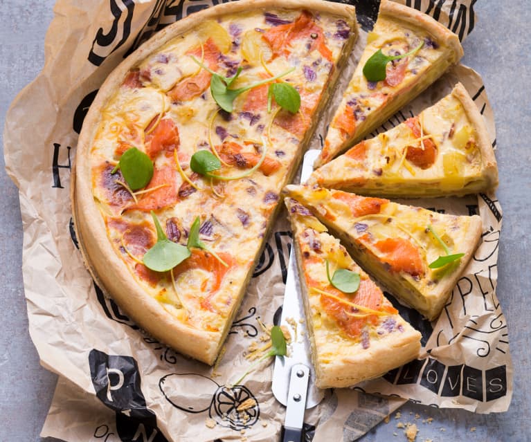 Quiche Mit Kartoffeln Und Lachs Cookidoo Das Offizielle Thermomix Rezept Portal