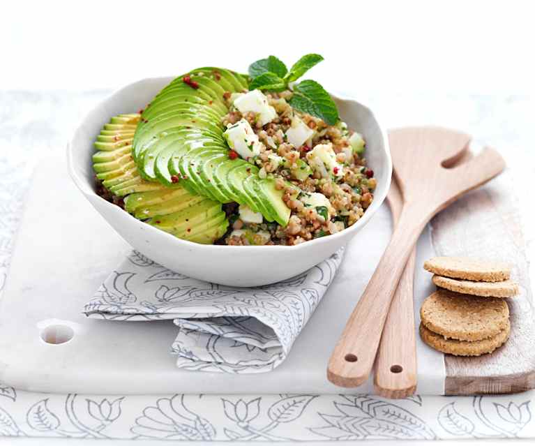 Salade de sarrasin, concombre et feta Salade de sarrasin, concombre et feta