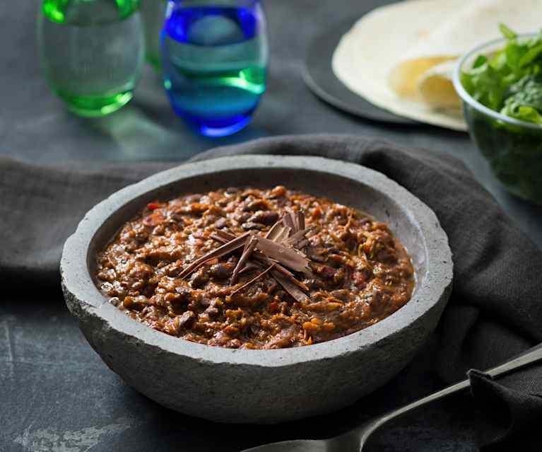 Black bean molè (black bean chocolate chilli) Black bean molè (black bean chocolate chilli)