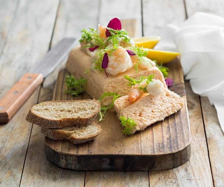 Prawn and trout terrine with horseradish cream Prawn and trout terrine with horseradish cream