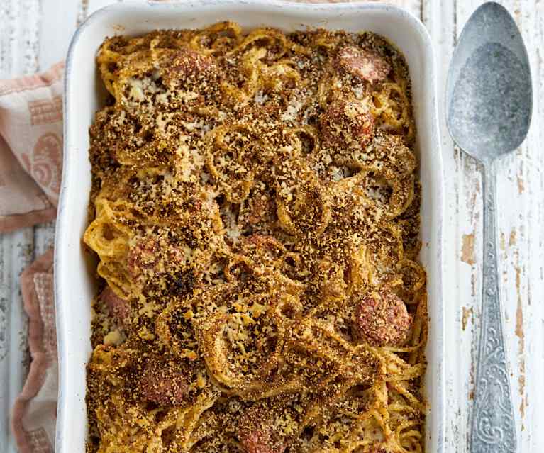 Linguine com salsicha toscana Linguine com salsicha toscana