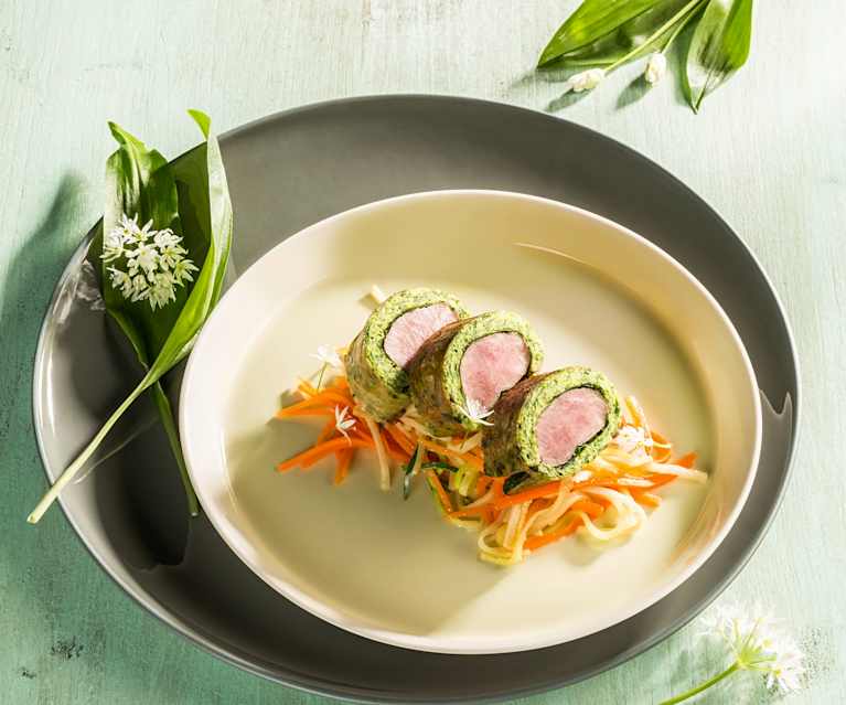 Lammfilets im Bärlauchbiskuit Lammfilets im Bärlauchbiskuit