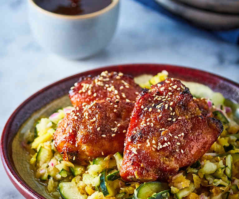 Pollo caramelizado con sésamo - Malasia Pollo caramelizado con sésamo - Malasia