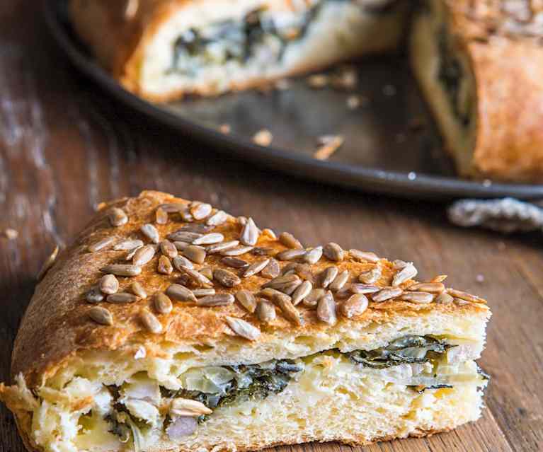 Stuffed Brioche with Pork, Swiss Chard, Fennel and Cheese Stuffed Brioche with Pork, Swiss Chard, Fennel and Cheese