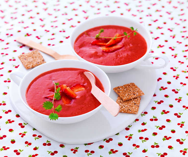 Gazpacho fragole e pomodoro Gazpacho fragole e pomodoro