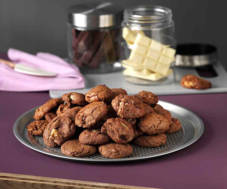 Galletas de leche condensada y dos chocolates Galletas de leche condensada y dos chocolates