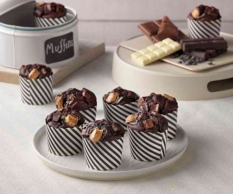 Muffins tres chocolates Muffins tres chocolates