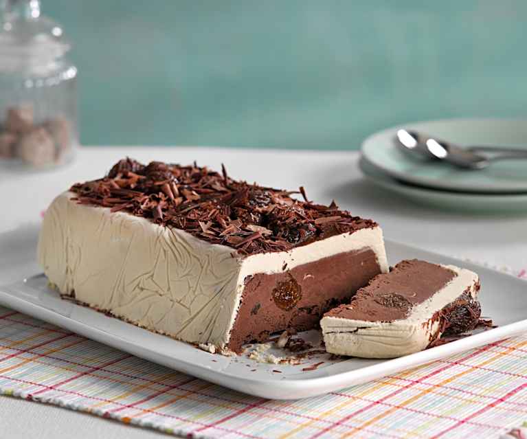 Tarta helada de chocolate y café con higos Tarta helada de chocolate y café con higos