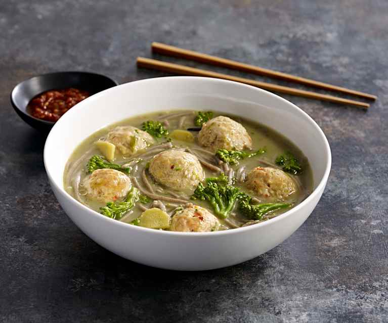 Ginger Chicken Meatballs in Scallion Broth Ginger Chicken Meatballs in Scallion Broth