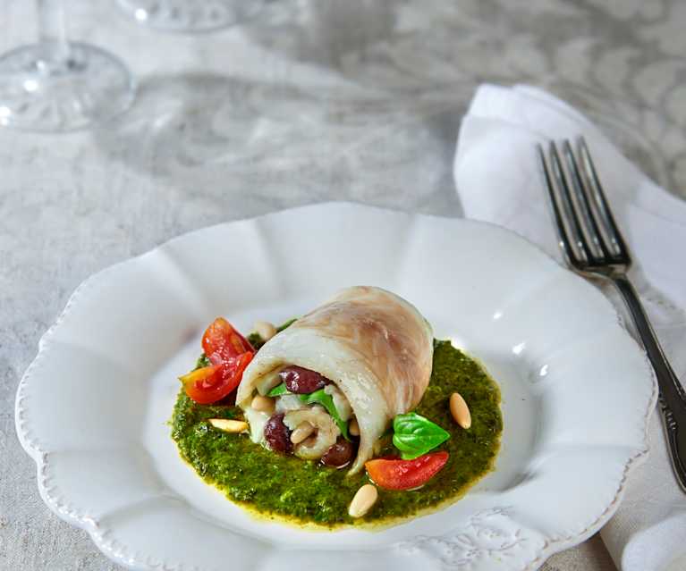 Involtini di branzino con crema di cime di rapa Involtini di branzino con crema di cime di rapa