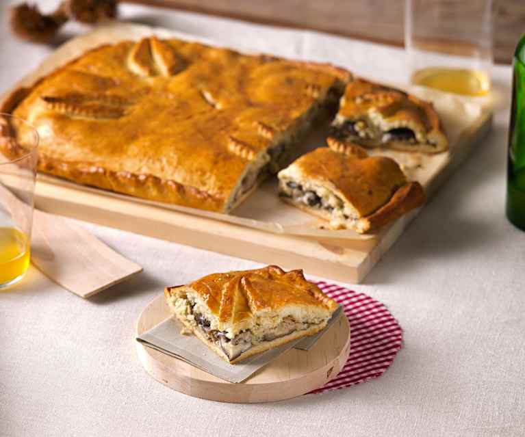 Empanada de setas al cabrales Empanada de setas al cabrales