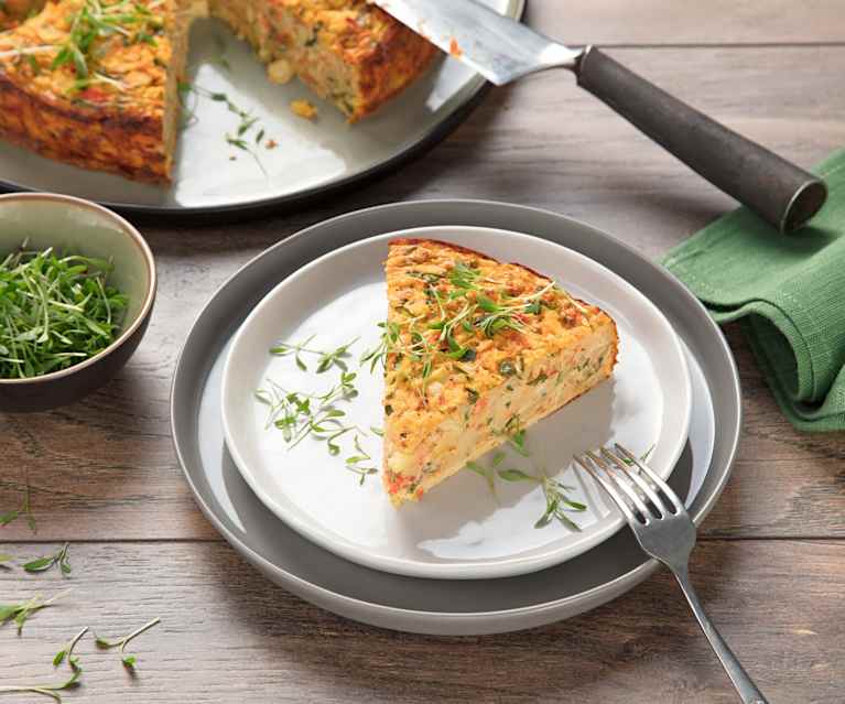 Gemüse-Fritatta mit Kresse Gemüse-Fritatta mit Kresse