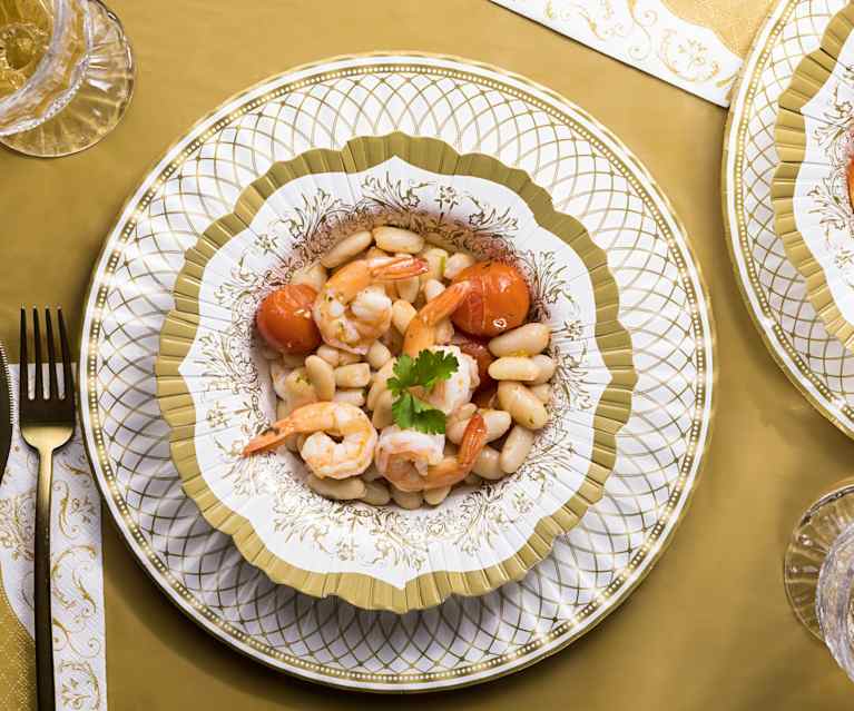 Insalata di gamberi e fagioli cannellini Insalata di gamberi e fagioli cannellini
