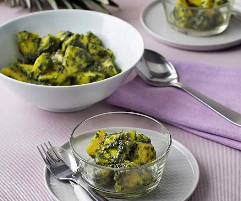Piña con pesto dulce Piña con pesto dulce