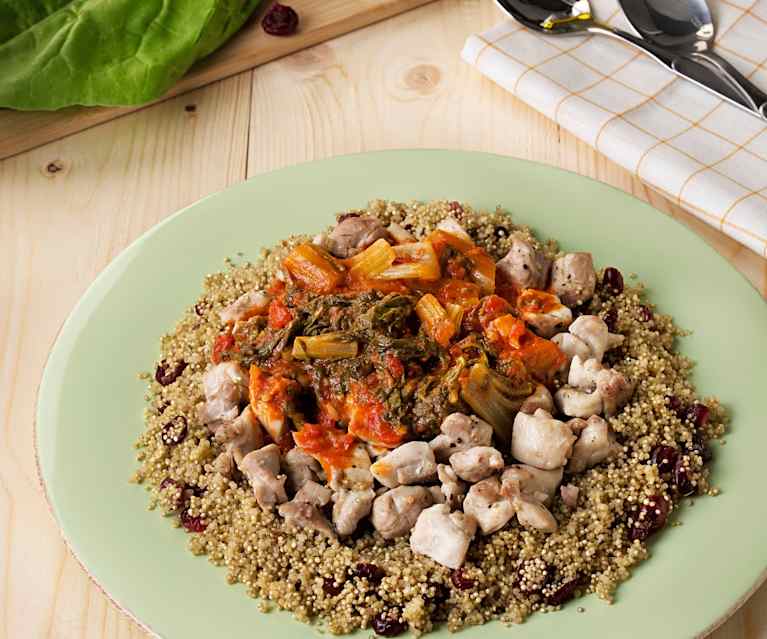 Quinoa con acelgas y pollo Quinoa con acelgas y pollo