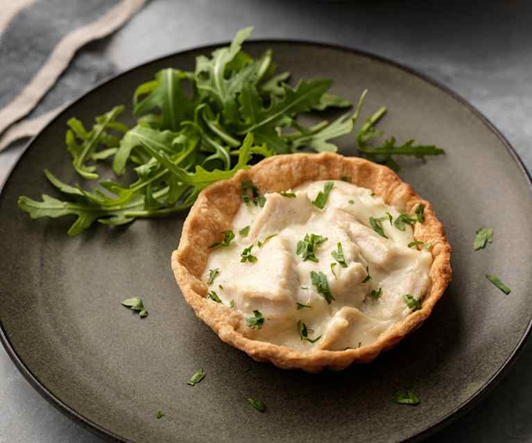 Tartelettes nordiques au poulet et à l'asperge Tartelettes nordiques au poulet et à l'asperge