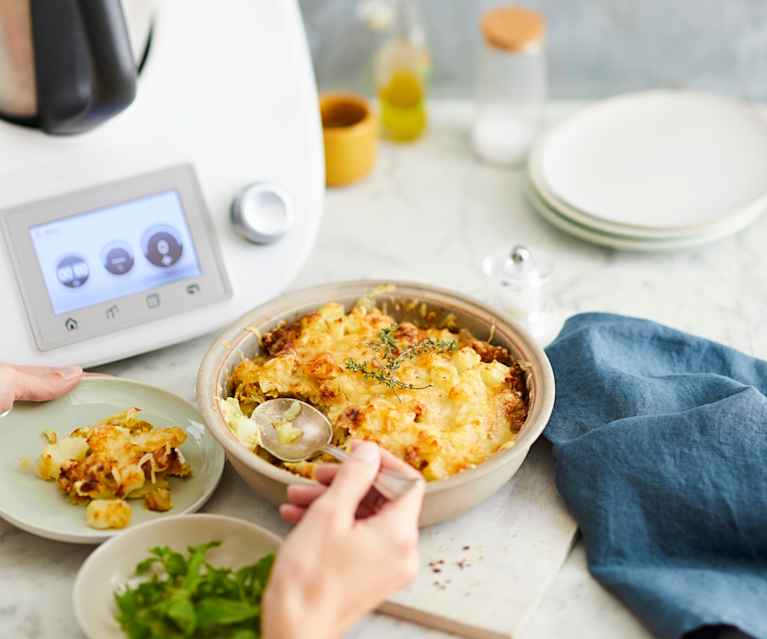 Gratin de pomme de terre au fromage et restes de viande Gratin de pomme de terre au fromage et restes de viande