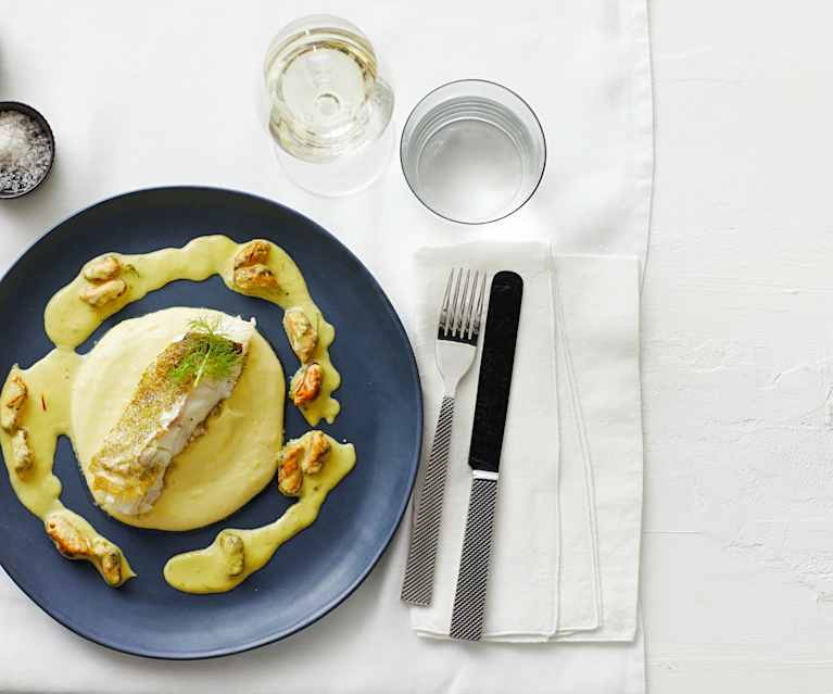 Skrei mit Muschelragout Skrei mit Muschelragout
