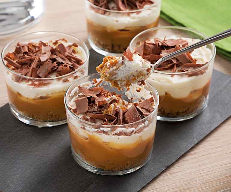 Vasitos de plátano y dulce de leche Vasitos de plátano y dulce de leche