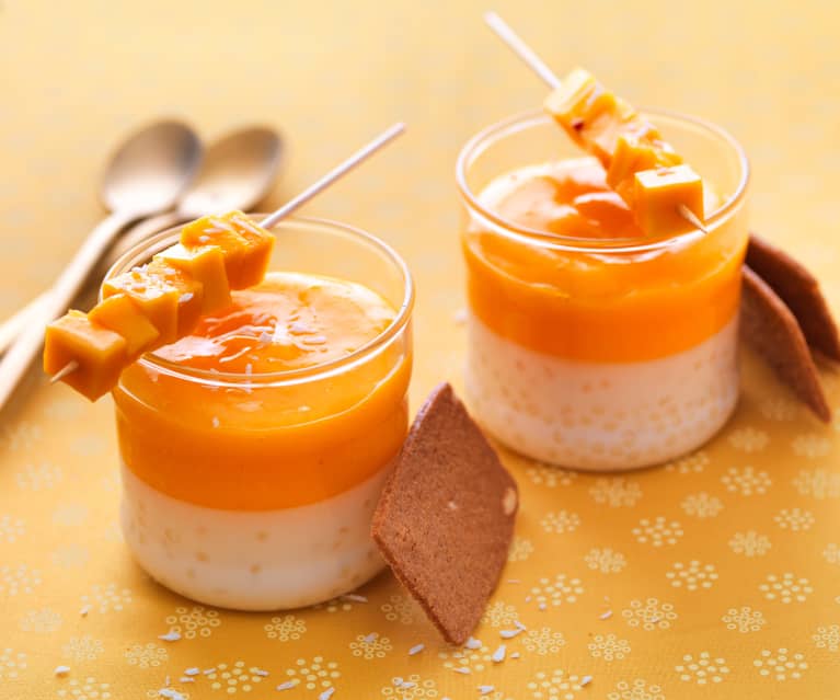 Verrine Aux Perles Du Japon Et Coulis De Mangue