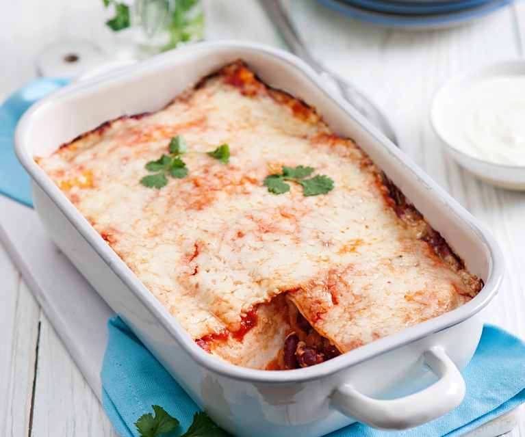 Enchilady z ryżem, kurczakiem i warzywami Enchilady z ryżem, kurczakiem i warzywami