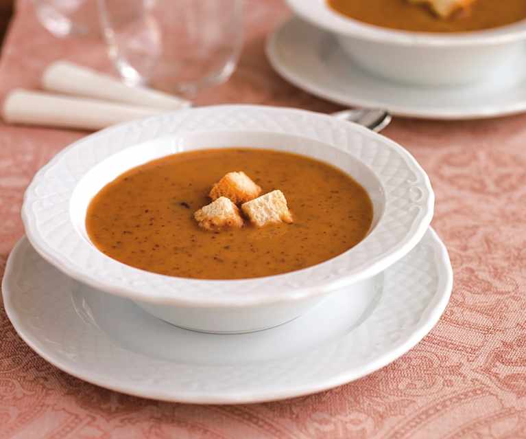 Sopa de feijão encarnado com abóbora Sopa de feijão encarnado com abóbora