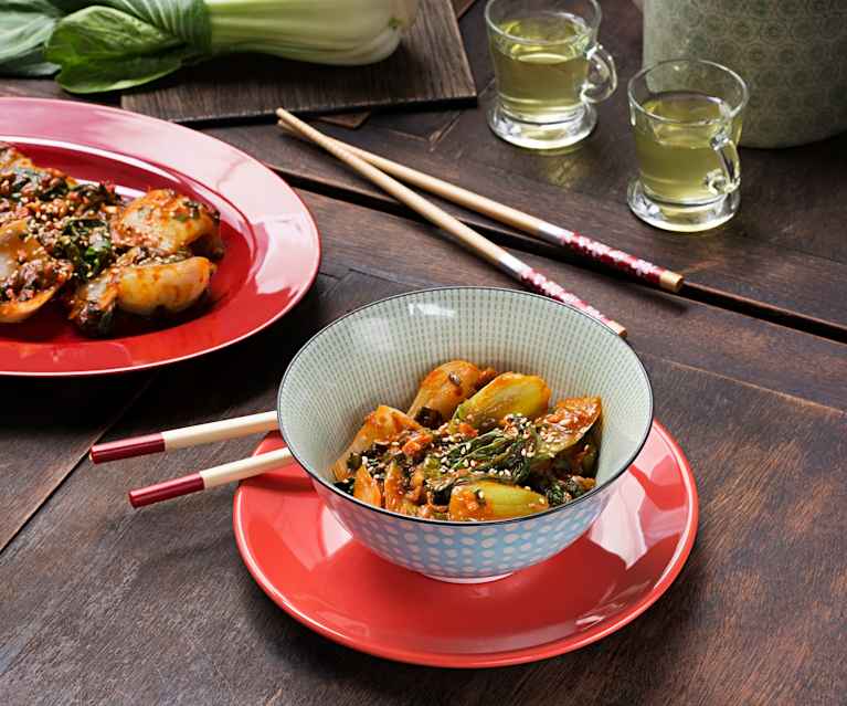 Pak choi coreano (Bok choy doenjam muchim) - Corea Pak choi coreano (Bok choy doenjam muchim) - Corea
